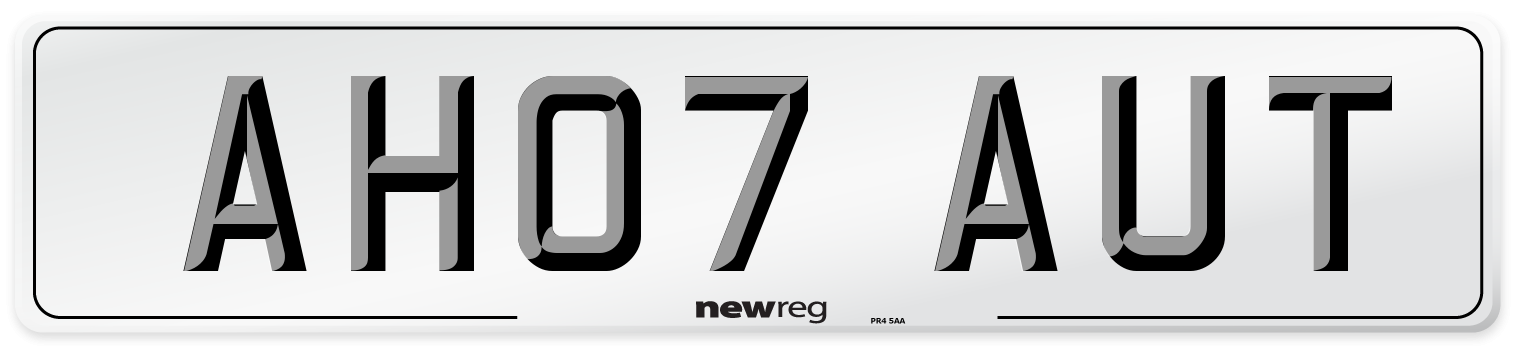 AH07 AUT Number Plate from New Reg